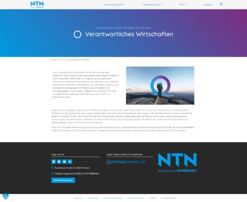 NTN Karriere Website